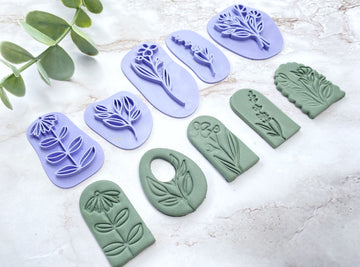 Floral Clay Embossing Stamp | Fondant Stamp | Cookie Embossing Stamp | FLORAL STAMP